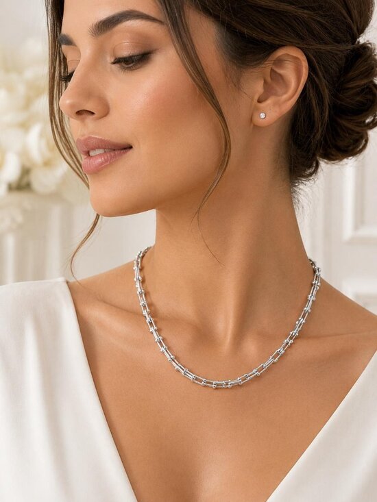 Jewelry - Stainless steel Silver Horse Shoe Trendy Necklace